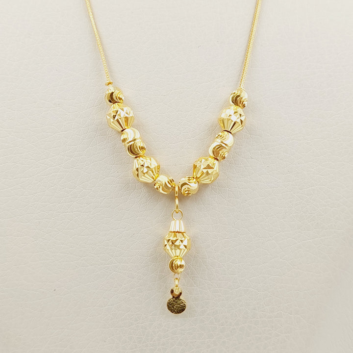21K Gold Balls Necklace by Saeed Jewelry - Image 3