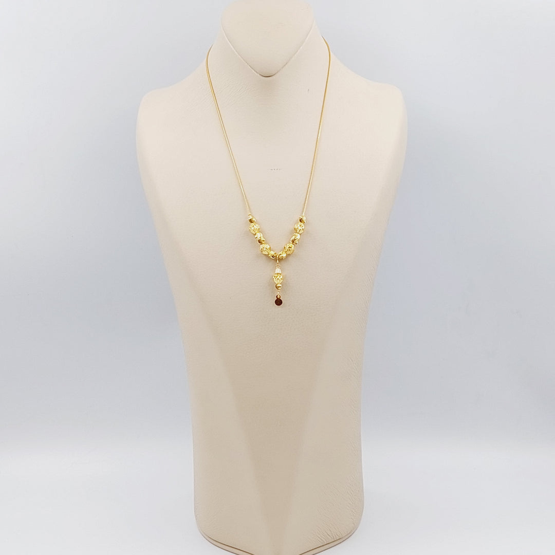 21K Gold Balls Necklace by Saeed Jewelry - Image 5