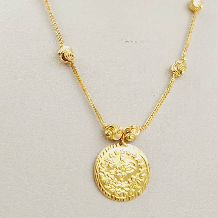 21K Gold Balls Necklace by Saeed Jewelry - Image 6