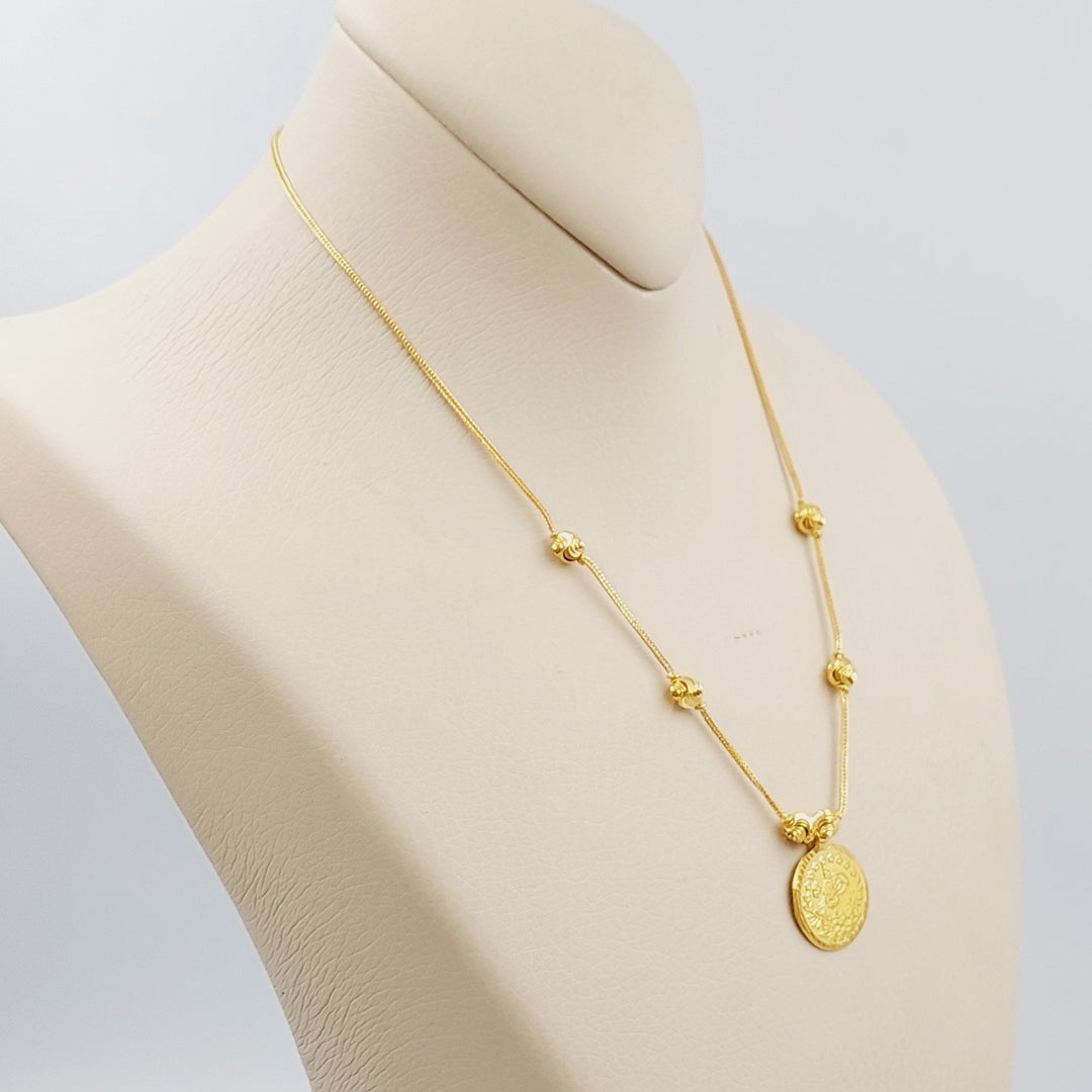 21K Gold Balls Necklace by Saeed Jewelry - Image 1
