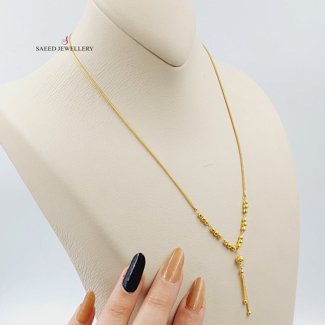 21K Gold Balls Necklace by Saeed Jewelry - Image 2