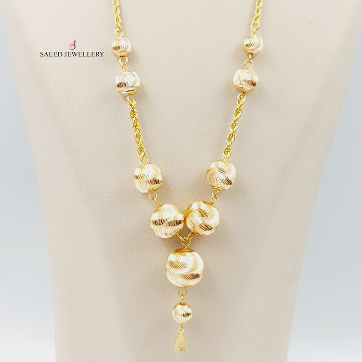 21K Gold Balls Necklace by Saeed Jewelry - Image 2