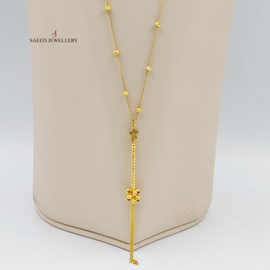 21K Gold Balls Necklace by Saeed Jewelry - Image 2