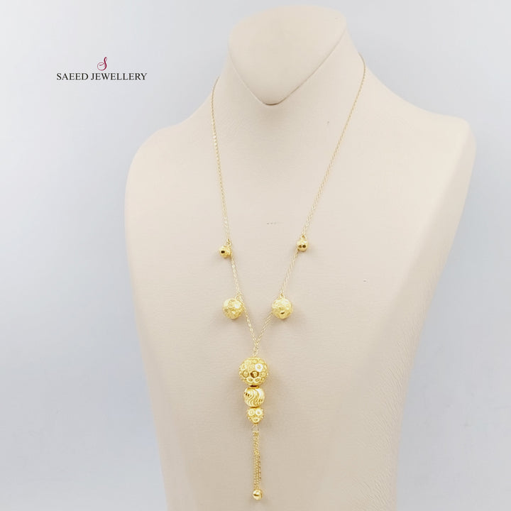 21K Gold Balls Necklace by Saeed Jewelry - Image 1