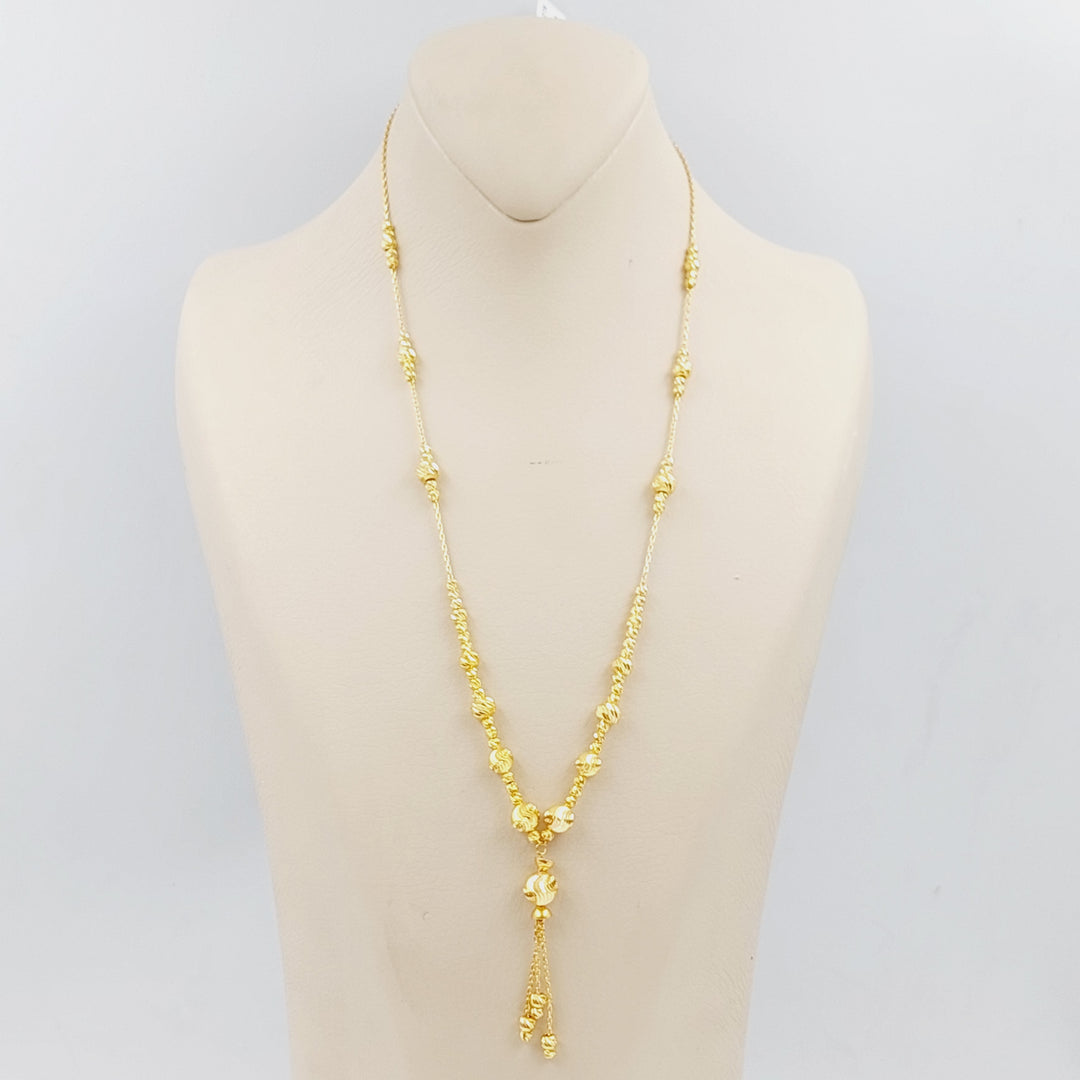 21K Gold Balls Necklace by Saeed Jewelry - Image 2