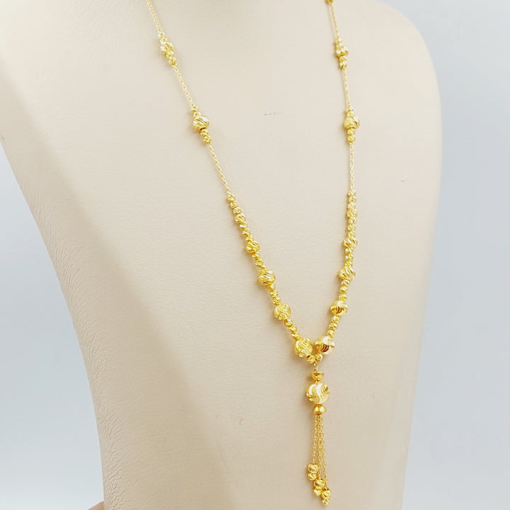 21K Gold Balls Necklace by Saeed Jewelry - Image 3