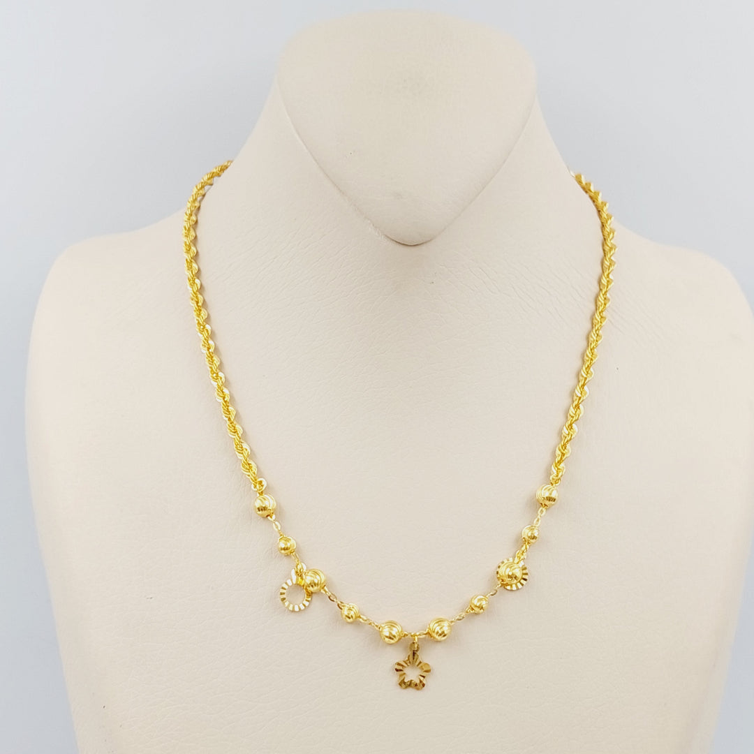 21K Gold Balls Necklace by Saeed Jewelry - Image 1