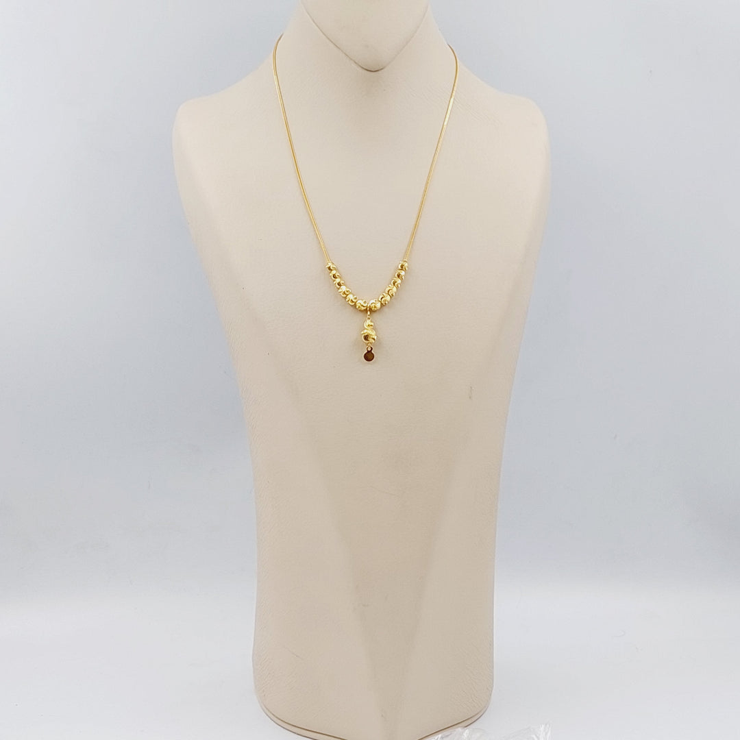 21K Gold Balls Necklace by Saeed Jewelry - Image 2