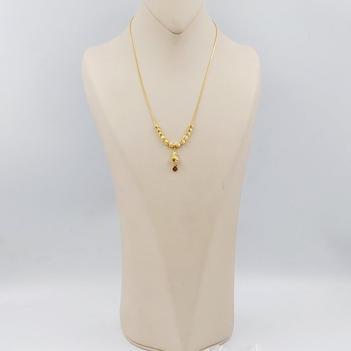 21K Gold Balls Necklace by Saeed Jewelry - Image 2