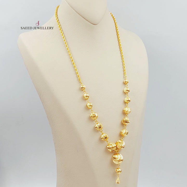 21K Gold Balls Necklace by Saeed Jewelry - Image 1