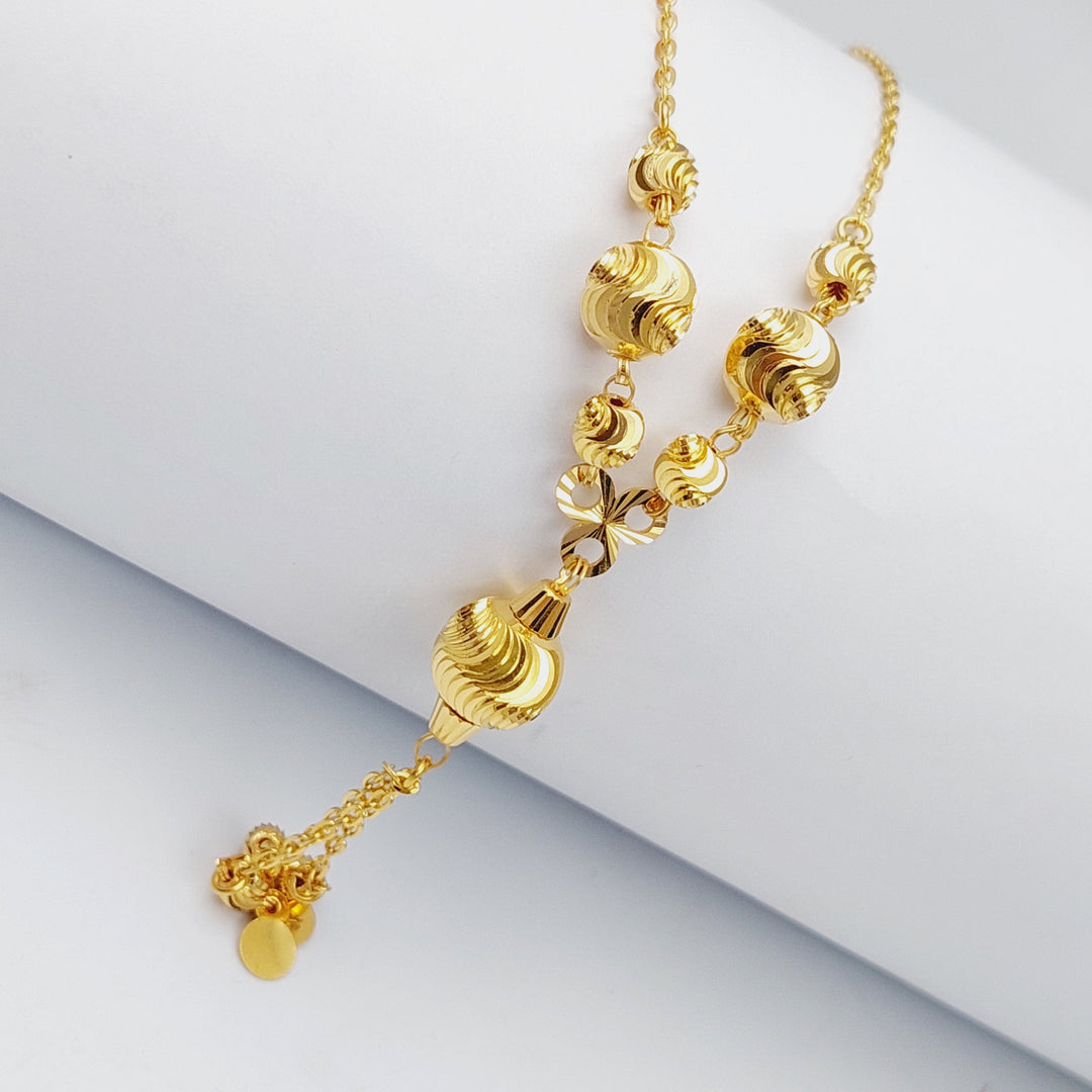 21K Gold Balls Necklace by Saeed Jewelry - Image 2