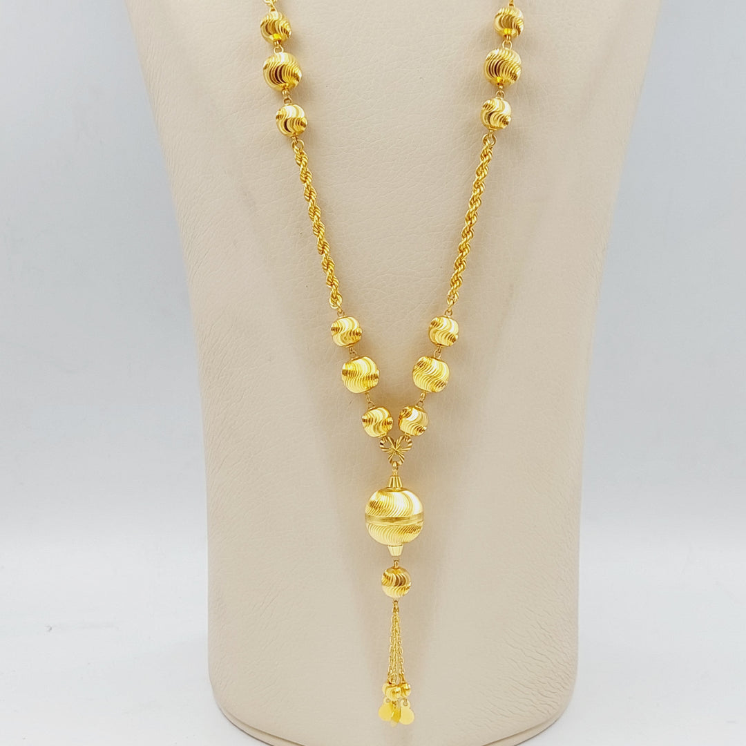 21K Gold Balls Necklace by Saeed Jewelry - Image 2