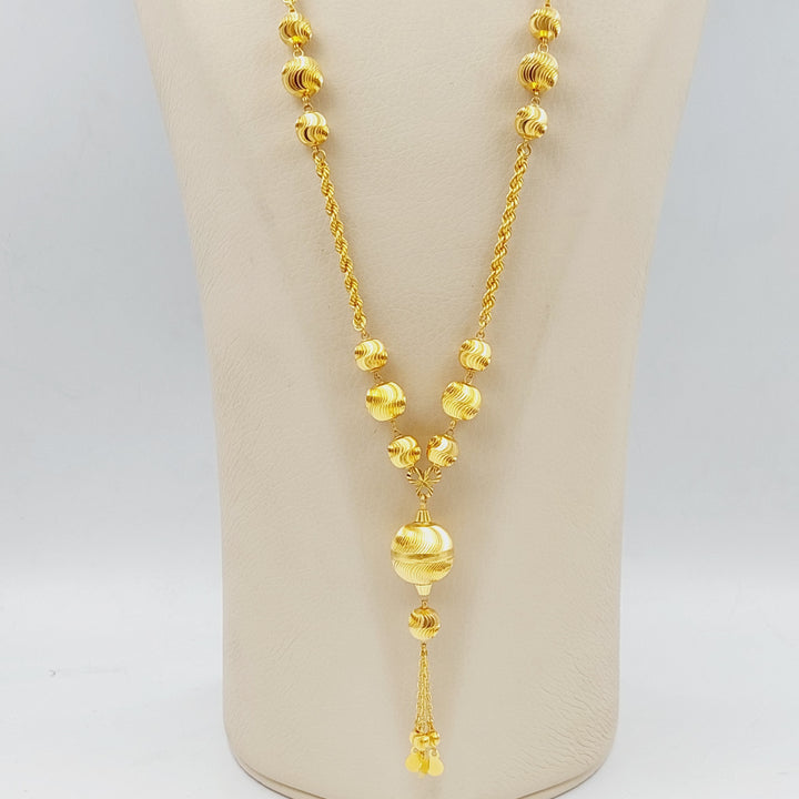 21K Gold Balls Necklace by Saeed Jewelry - Image 2