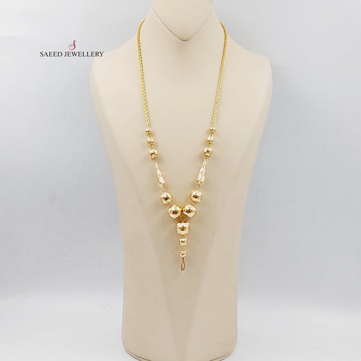 21K Gold Balls Necklace by Saeed Jewelry - Image 5