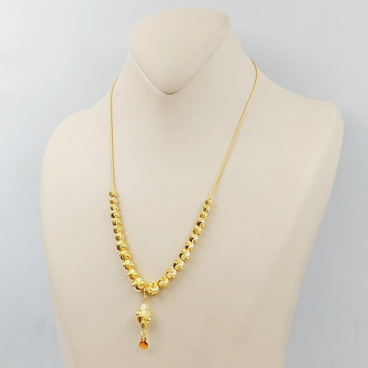 21K Gold Balls Necklace by Saeed Jewelry - Image 6