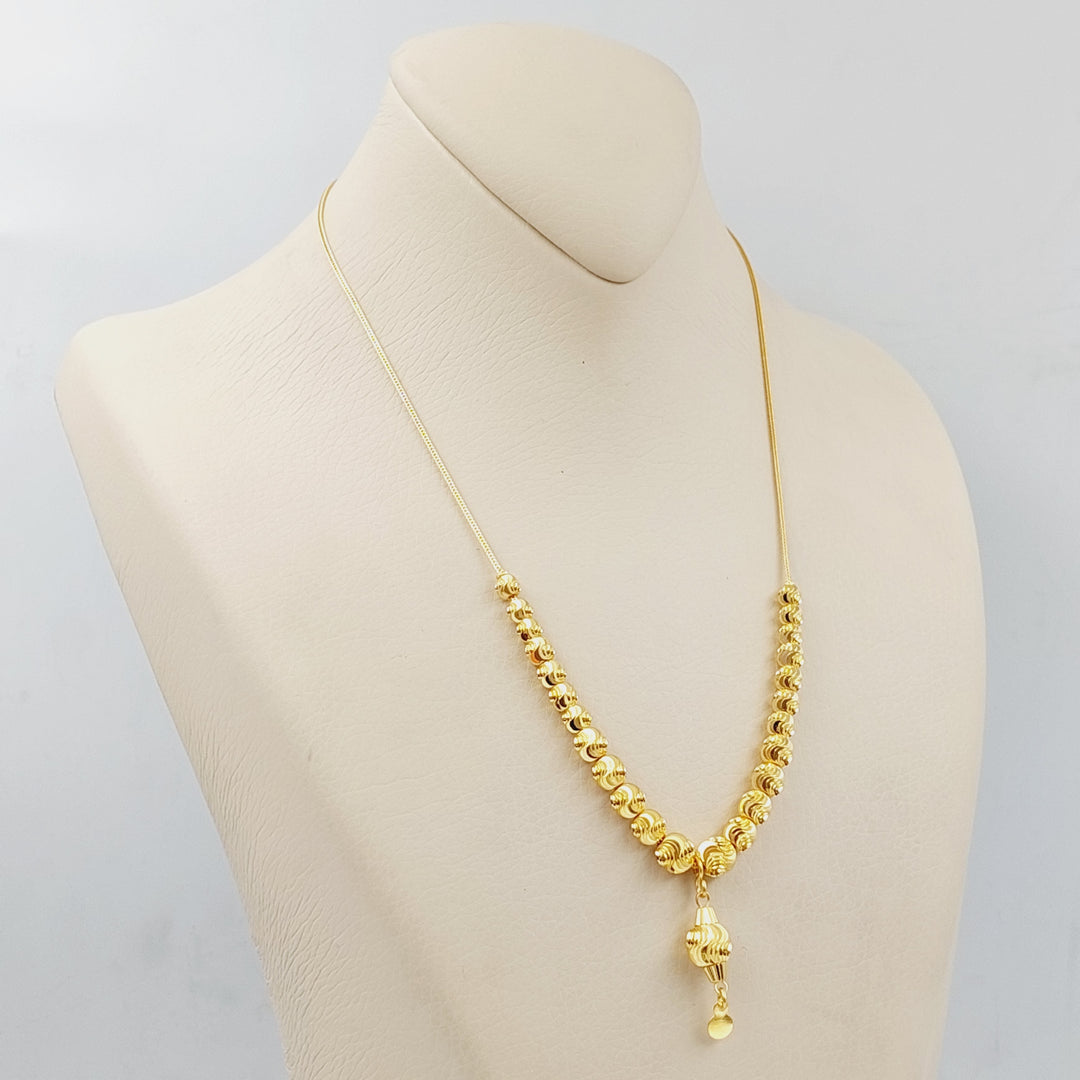 21K Gold Balls Necklace by Saeed Jewelry - Image 7