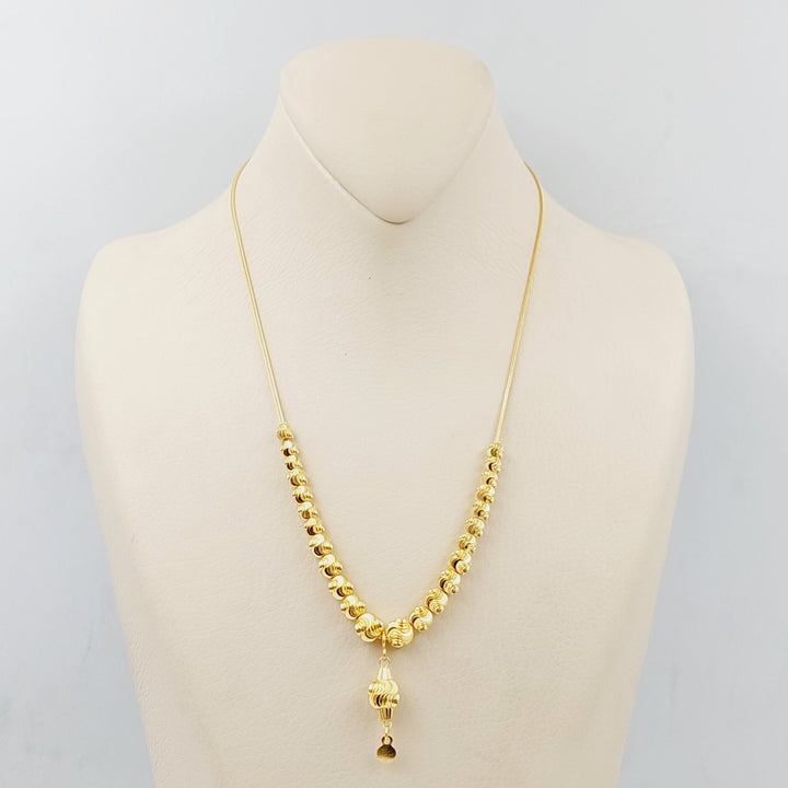 21K Bead Necklace Made of 21K Yellow Gold by Saeed Jewelry-25809