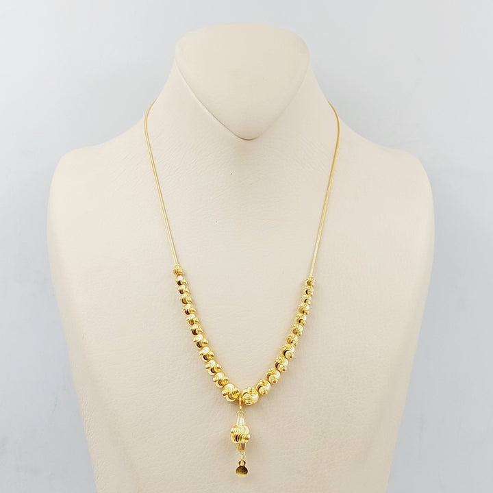 21K Gold Balls Necklace by Saeed Jewelry - Image 5