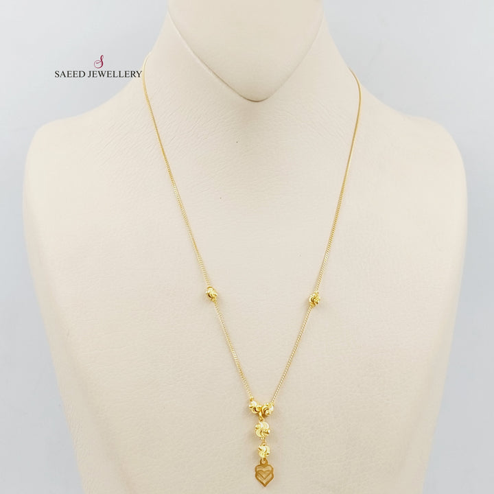 21K Gold Balls Necklace by Saeed Jewelry - Image 4