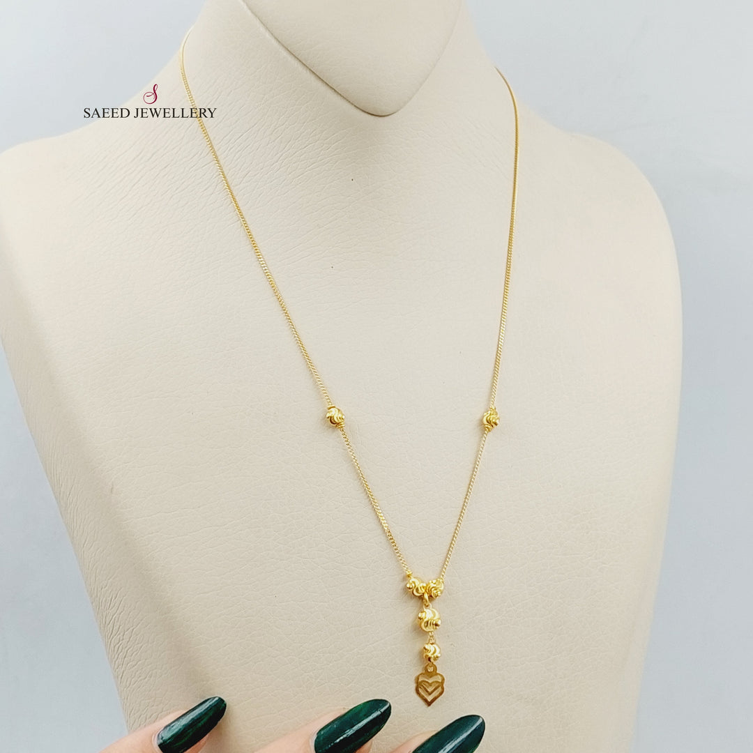 21K Gold Balls Necklace by Saeed Jewelry - Image 1