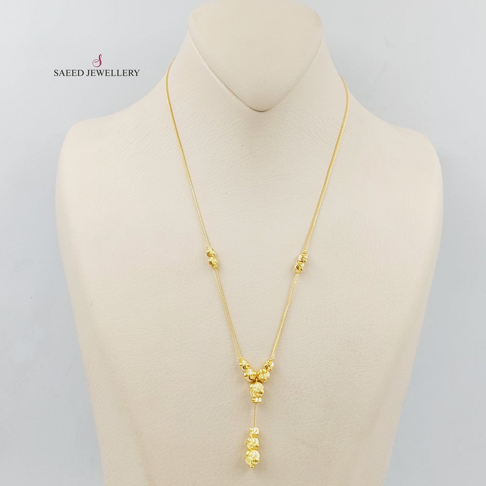 21K Gold Balls Necklace by Saeed Jewelry - Image 2