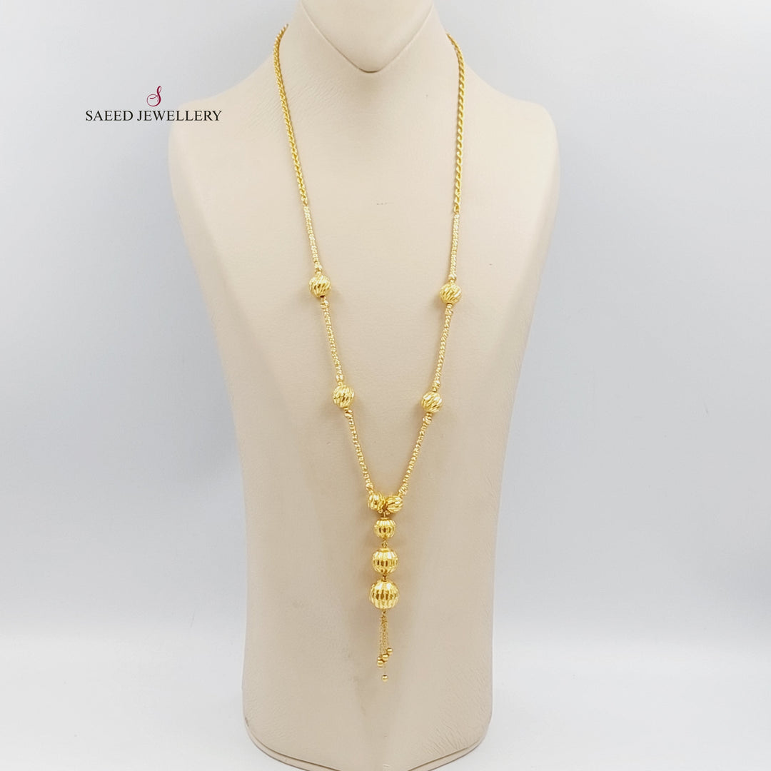 21K Gold Balls Necklace by Saeed Jewelry - Image 1