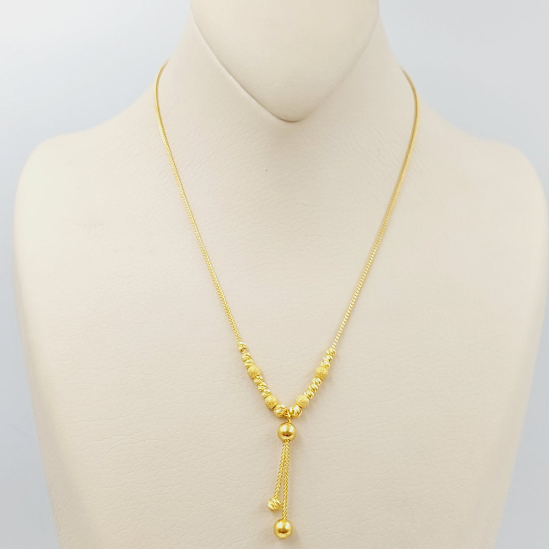 21K Gold Balls Necklace by Saeed Jewelry - Image 1