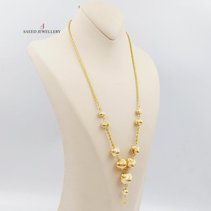 21K Gold Balls Necklace by Saeed Jewelry - Image 1