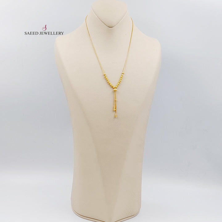 21K Gold Balls Necklace by Saeed Jewelry - Image 3