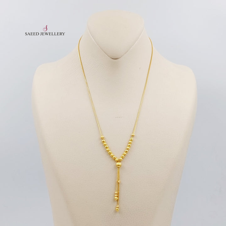 21K Gold Balls Necklace by Saeed Jewelry - Image 4