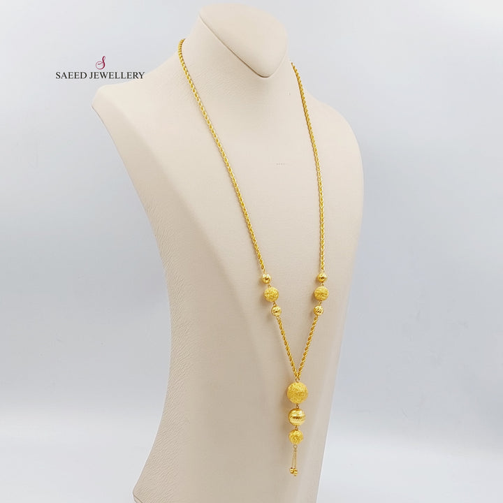 21K Gold Balls Necklace by Saeed Jewelry - Image 1