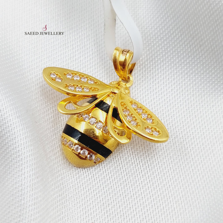 21K Gold Bee Pendant by Saeed Jewelry - Image 3