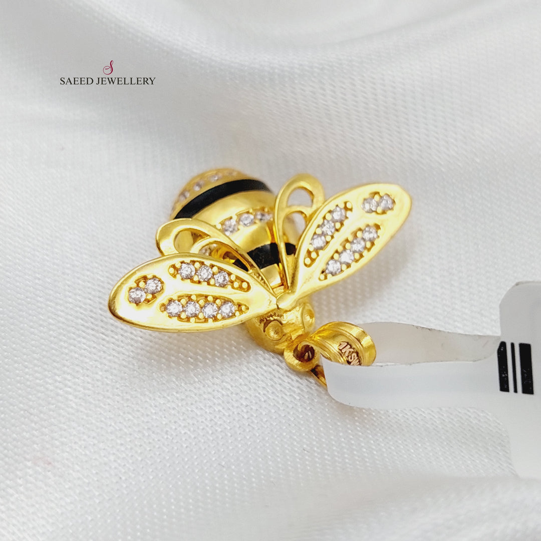 21K Gold Bee Pendant by Saeed Jewelry - Image 1