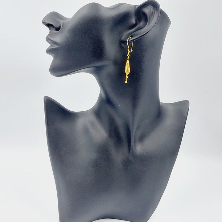 21K Gold Bell Earrings by Saeed Jewelry - Image 4