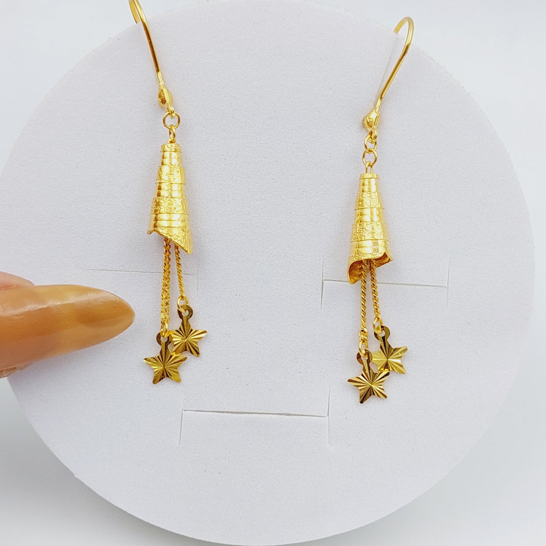 21K Gold Bell Earrings by Saeed Jewelry - Image 1