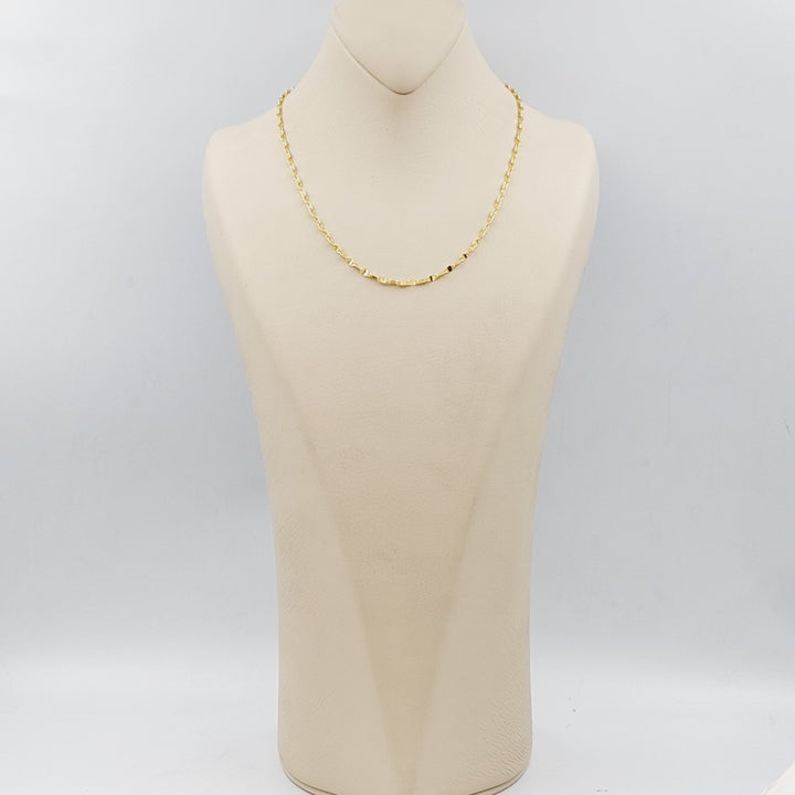 21K Gold Blade Chain by Saeed Jewelry - Image 6