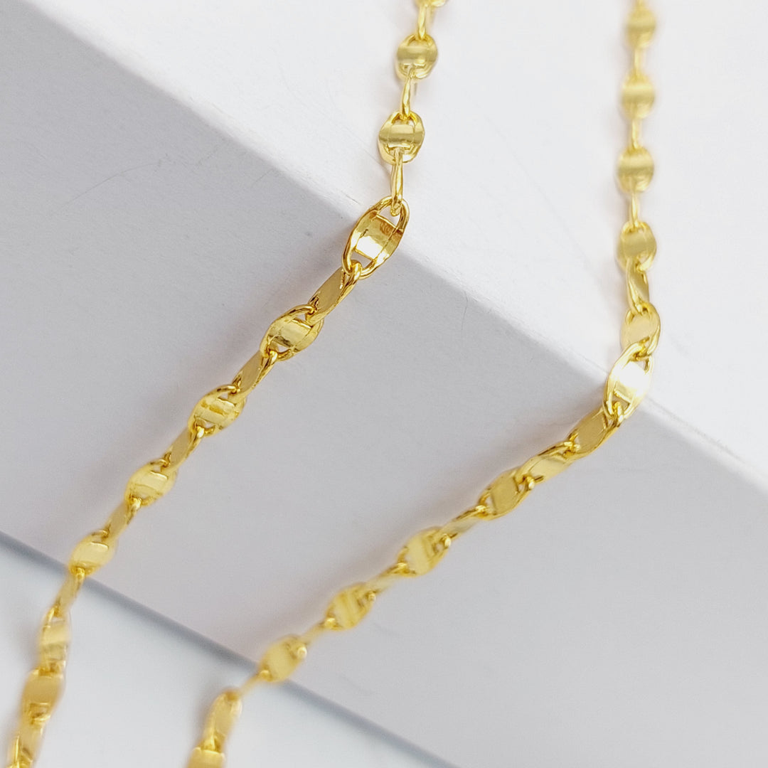 21K Gold Blade Chain by Saeed Jewelry - Image 2