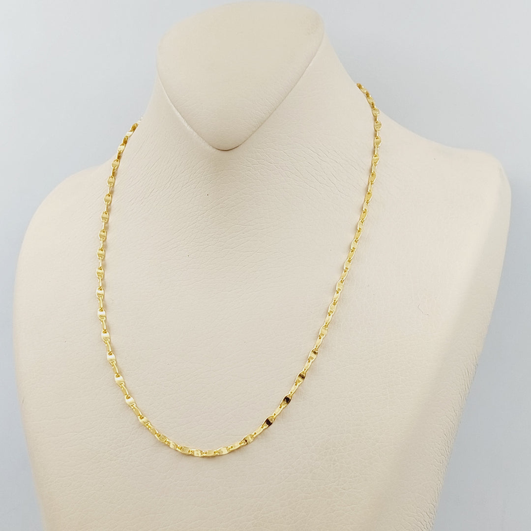 21K Gold Blade Chain by Saeed Jewelry - Image 4