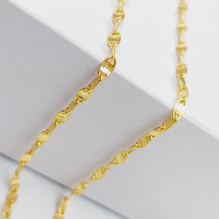 21K Gold Blade Chain by Saeed Jewelry - Image 5