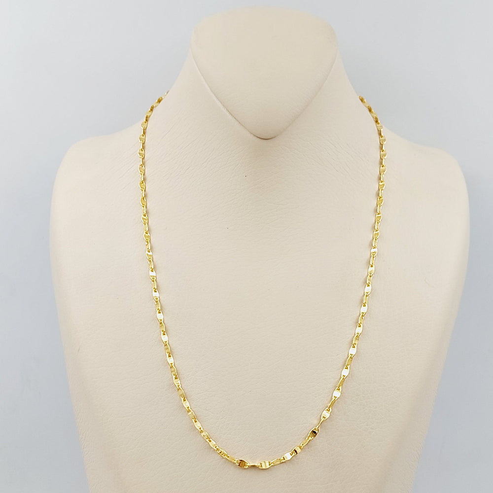 21K Gold Blade Chain by Saeed Jewelry - Image 2