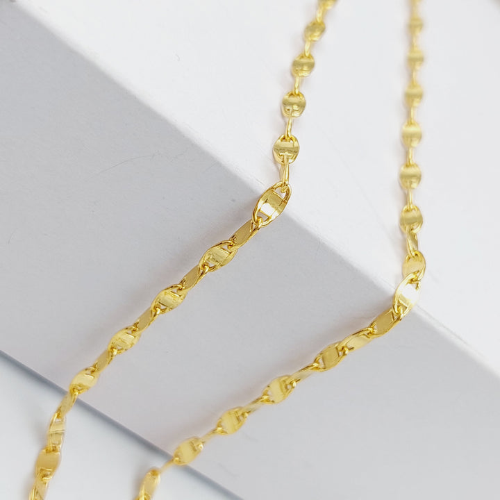 21K Gold Blade Chain by Saeed Jewelry - Image 9