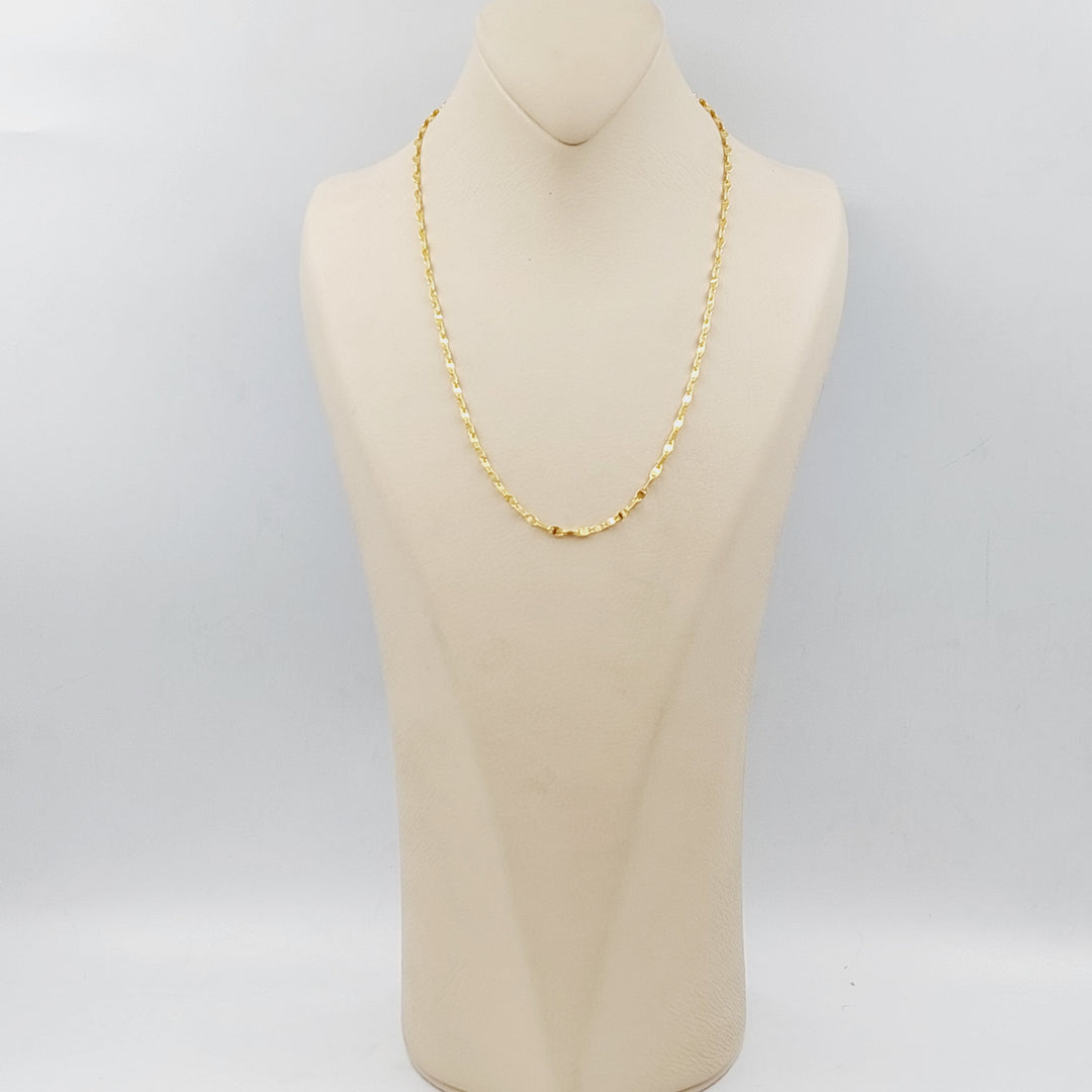 21K Gold Blade Chain by Saeed Jewelry - Image 3