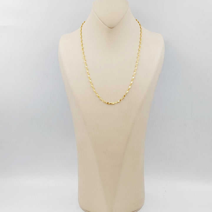 21K Gold Blade Chain by Saeed Jewelry - Image 8