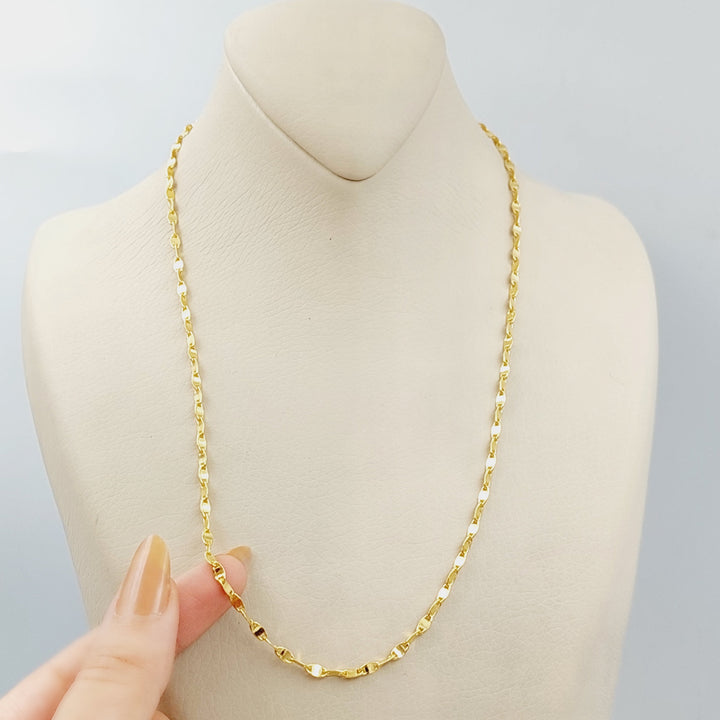 21K Gold Blade Chain by Saeed Jewelry - Image 1