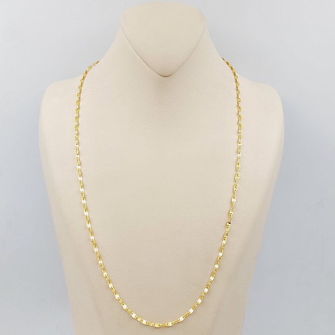 21K Gold Blade Chain by Saeed Jewelry - Image 3