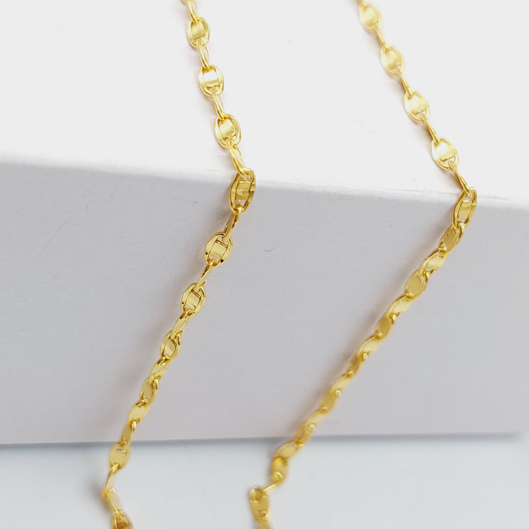 21K Gold Blade Chain by Saeed Jewelry - Image 5