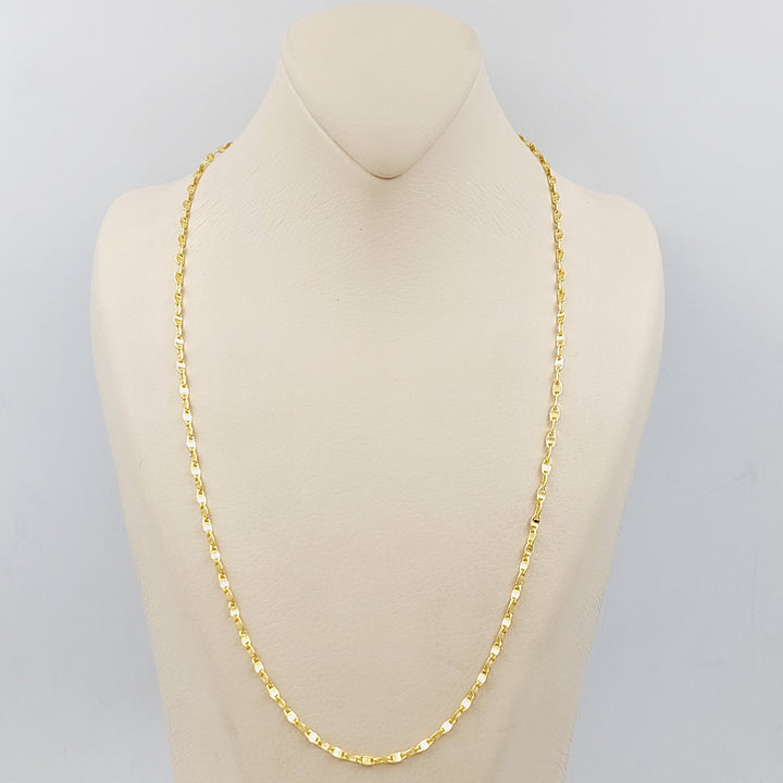 21K Gold Blade Chain by Saeed Jewelry - Image 2