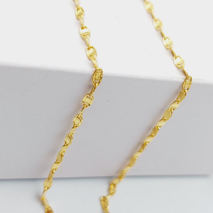 21K Gold Blade Chain by Saeed Jewelry - Image 2