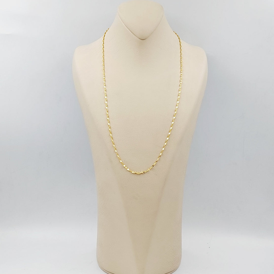 21K Gold Blade Chain by Saeed Jewelry - Image 3