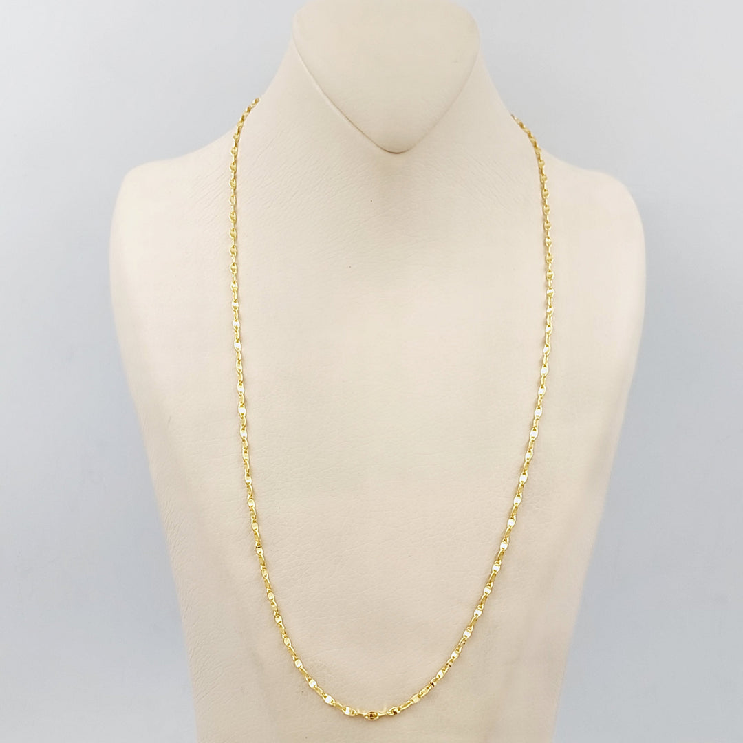 21K Gold Blade Chain by Saeed Jewelry - Image 1